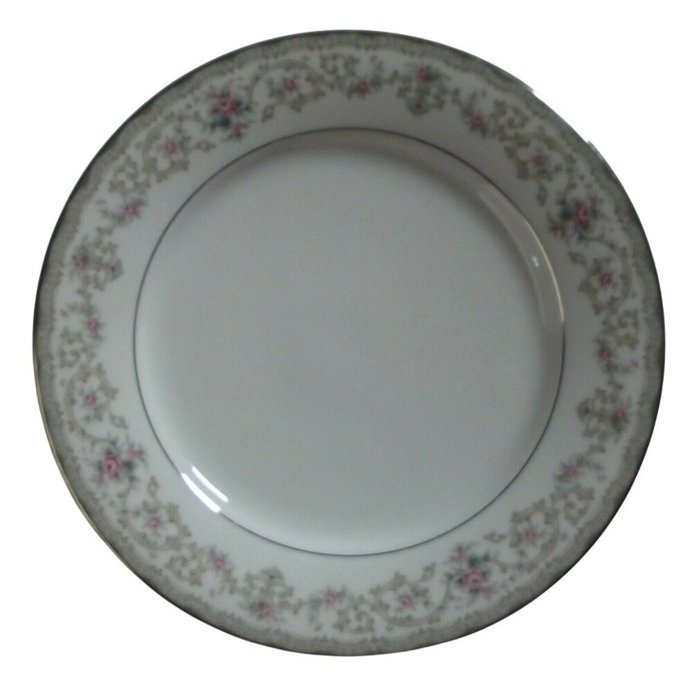 Noritake China Edgewood #5807 Salad Plate (lot of 3) Japan 8.25" rose